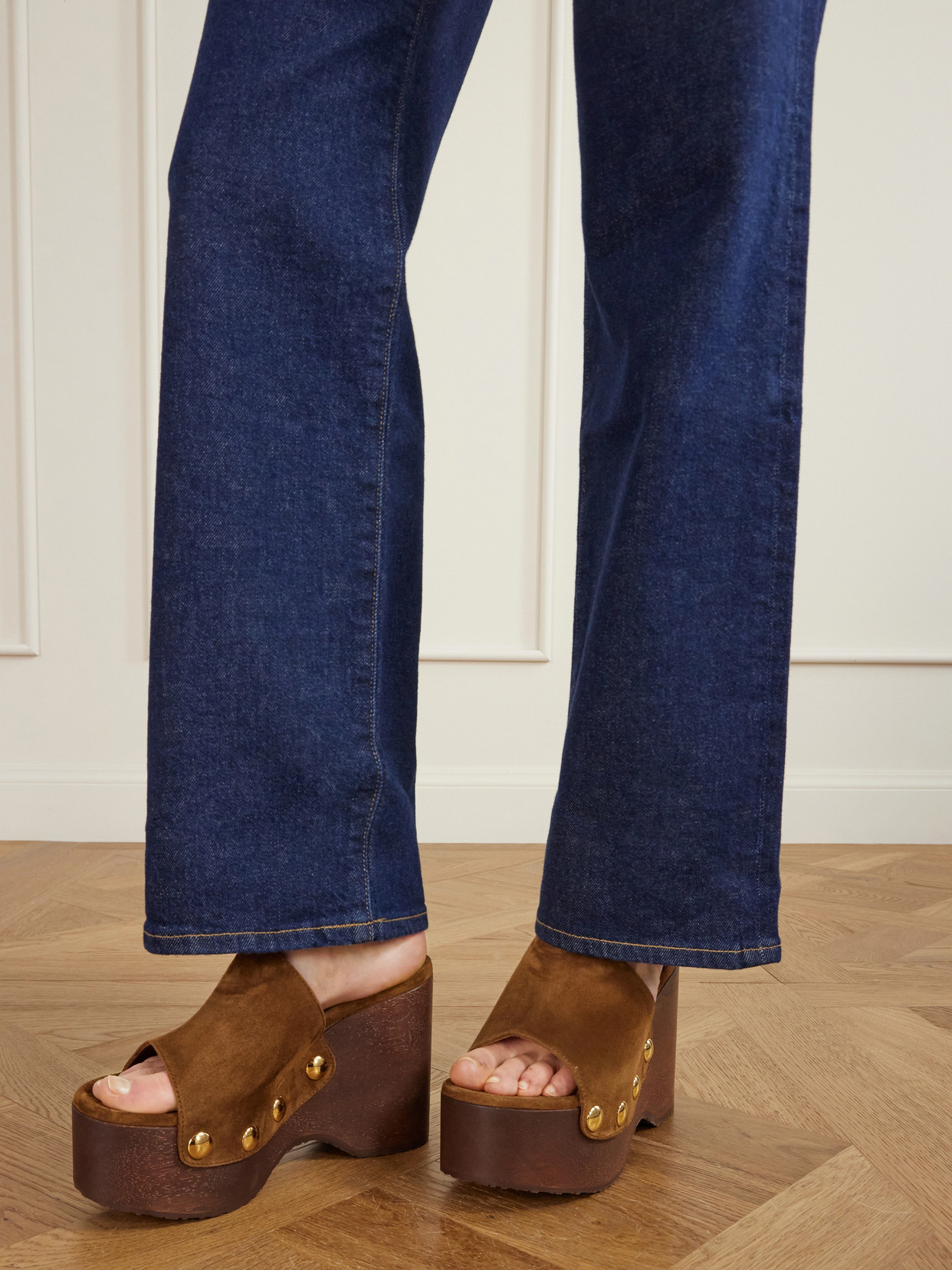 Ardèa 60 Studded Suede Platform Wedge