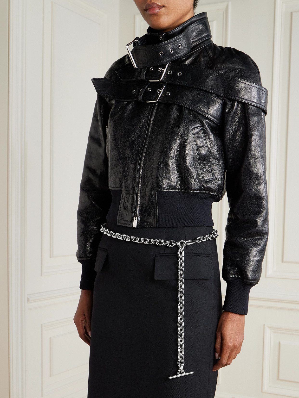 Alexander Mcqueen Silver-tone Chain Belt In Silver