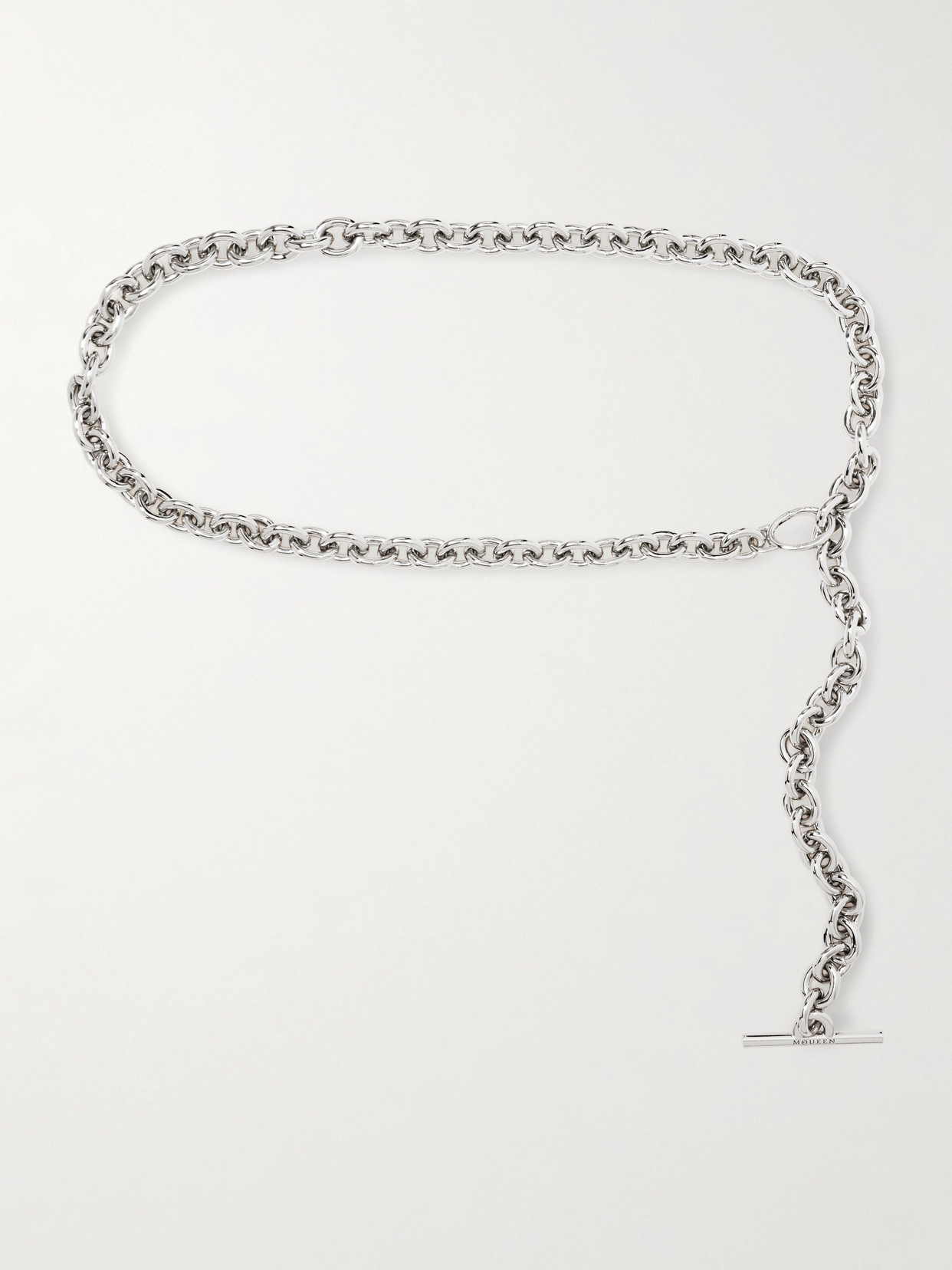 Alexander Mcqueen Silver-tone Chain Belt