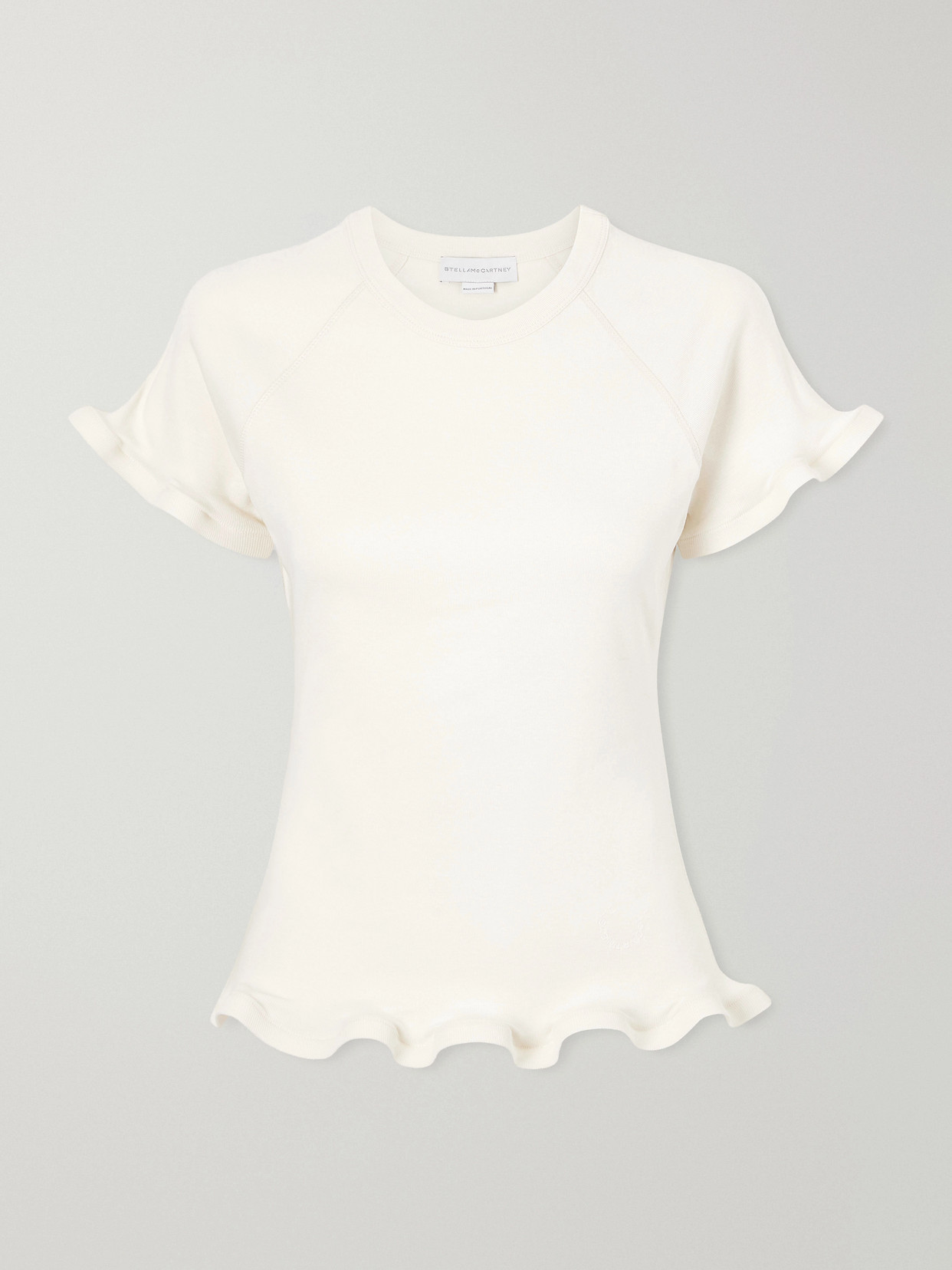 Ruffled Cotton-Jersey T-Shirt