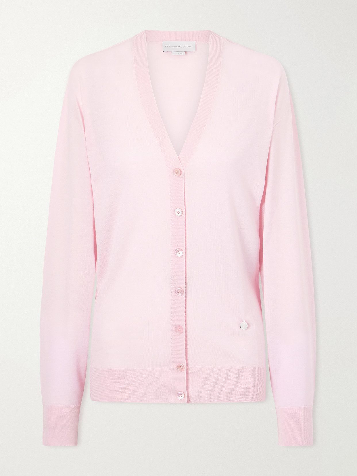 Stella Mccartney Virgin Wool Cardigan In Pink