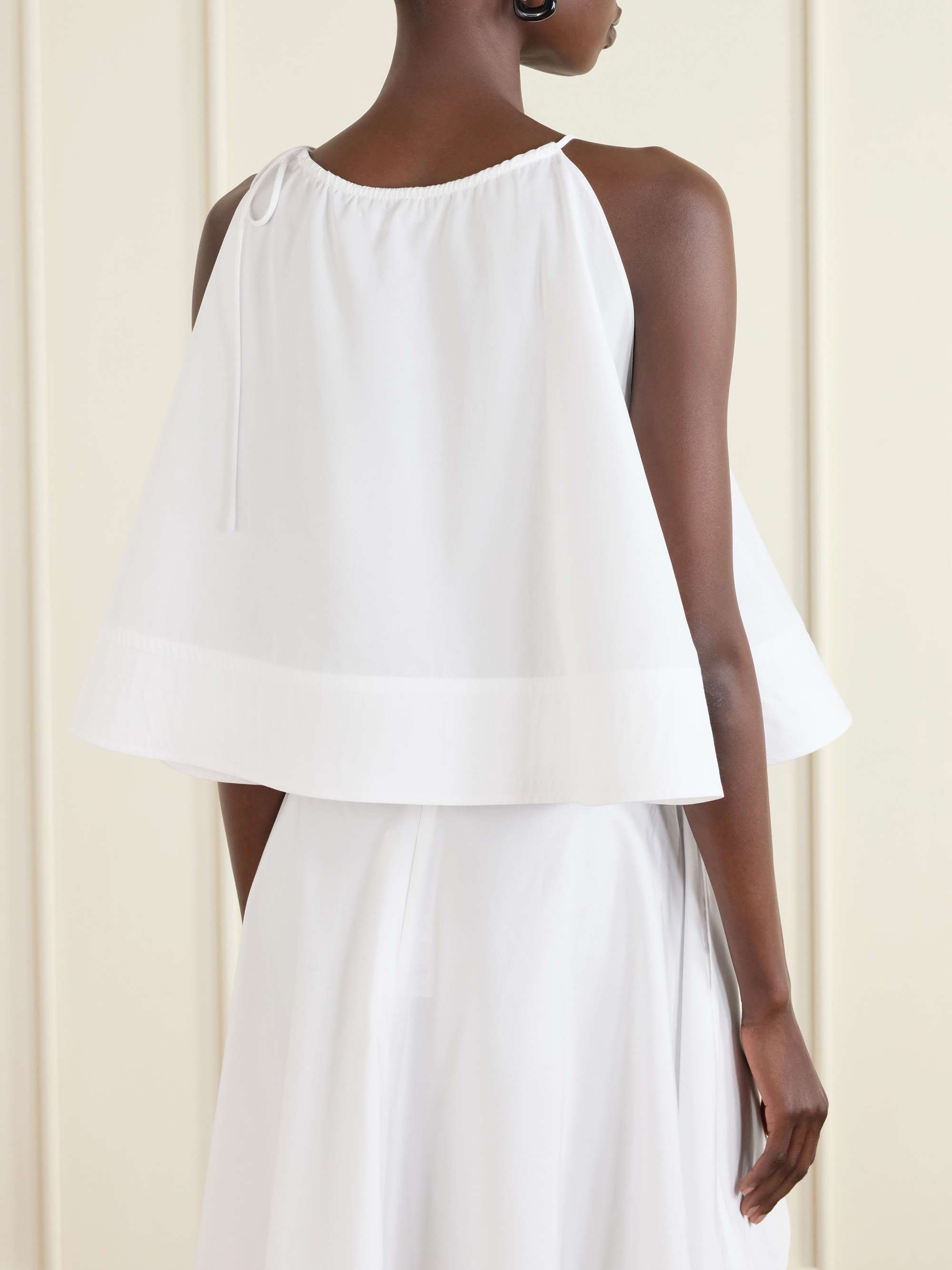 STELLA MCCARTNEY Sleeveless cotton-poplin top | NET-A-PORTER