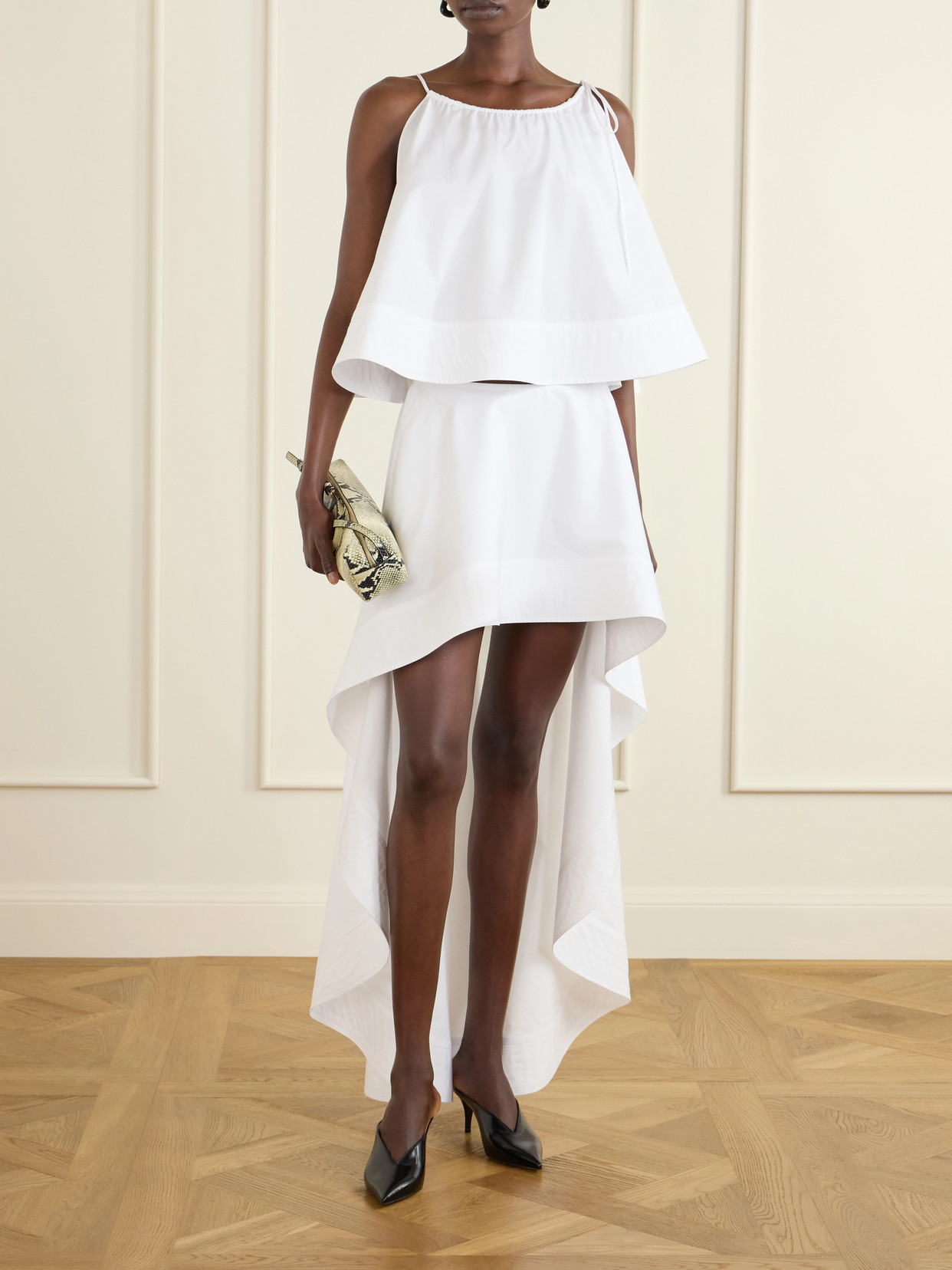 Sleeveless Cotton-Poplin Top