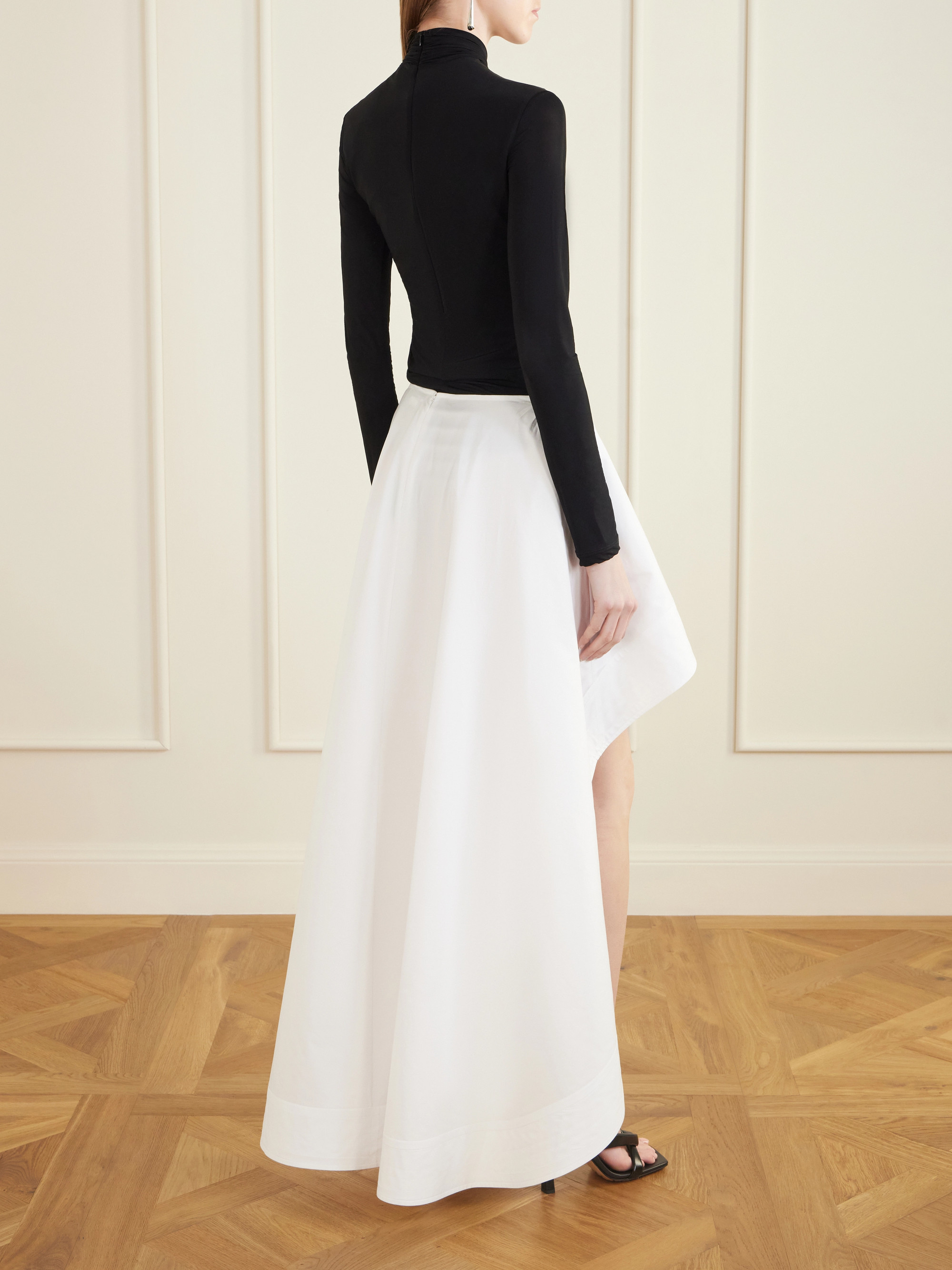 Stella McCartney Draped crepe-jersey bodysuit