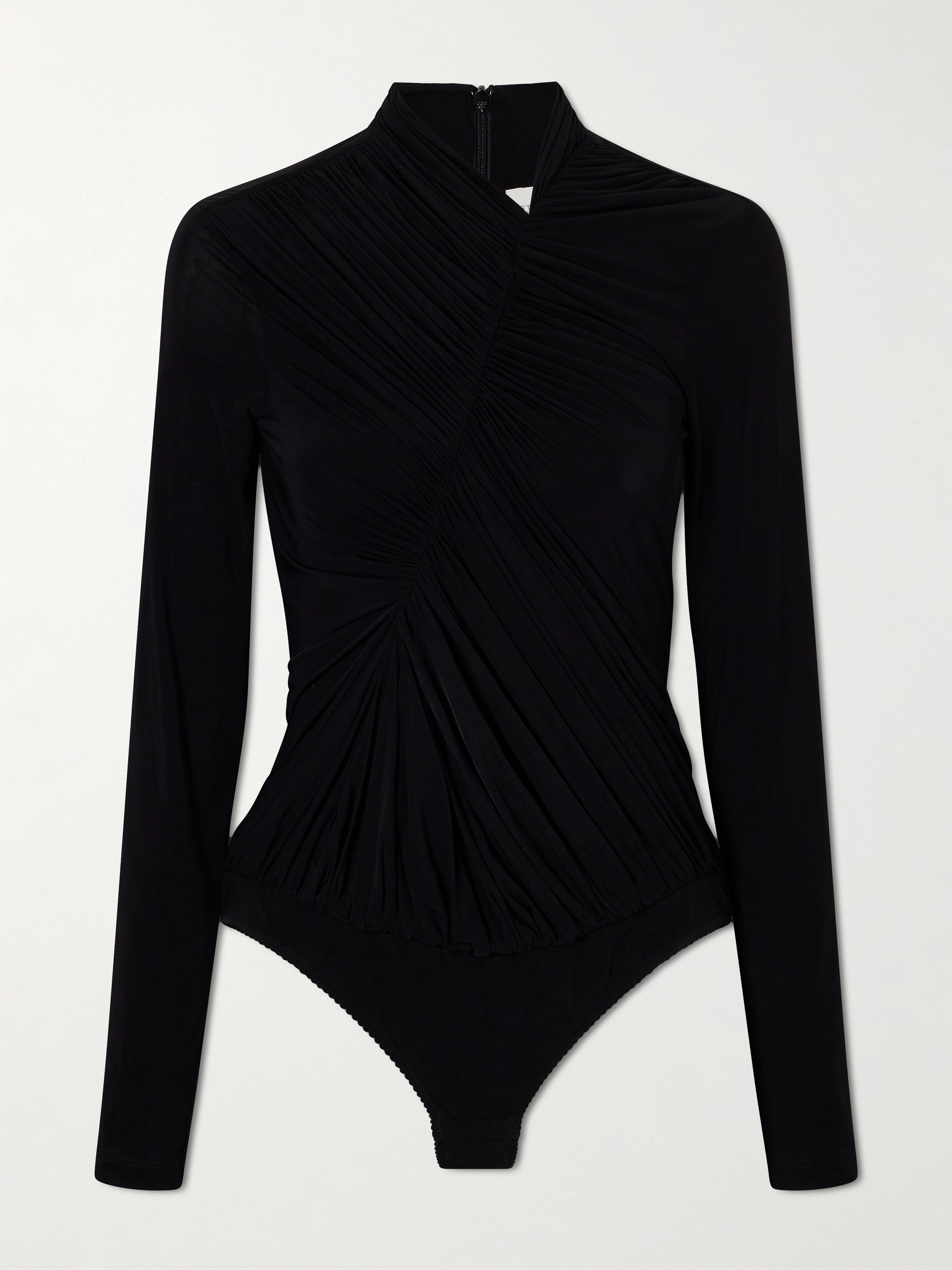 Stella McCartney Draped crepe-jersey bodysuit
