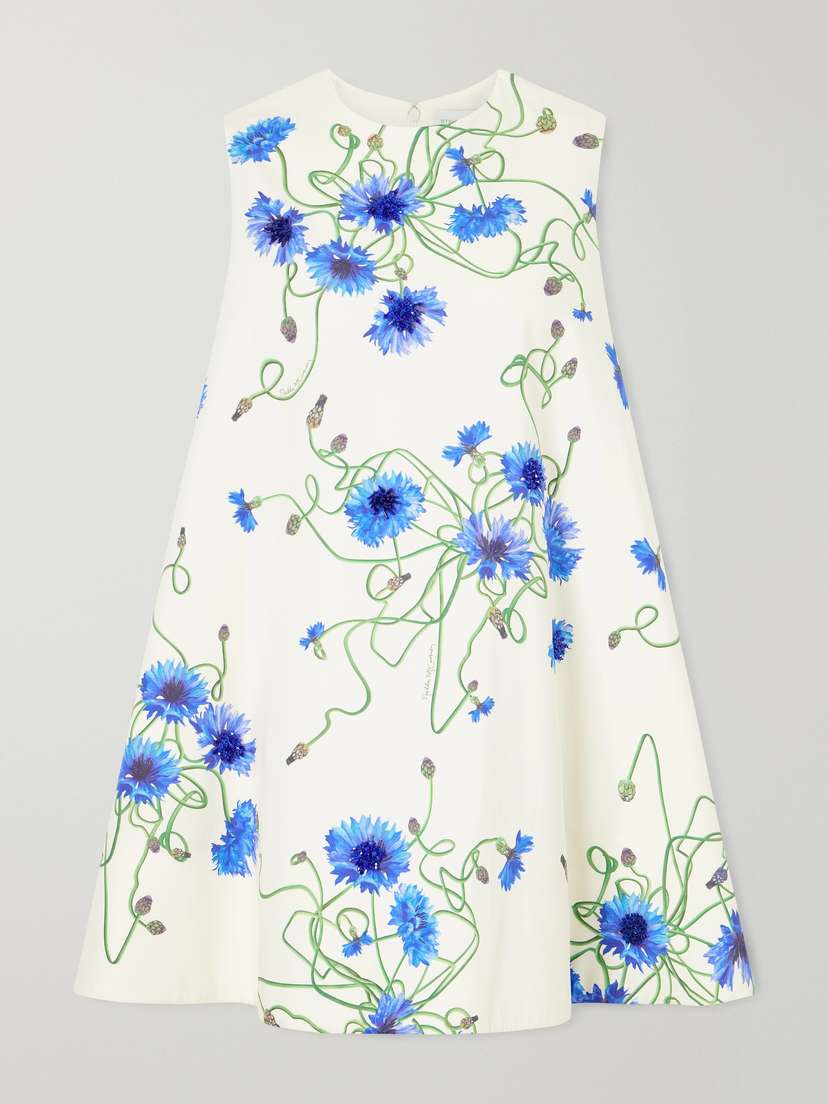 Stella McCartney Printed Cotton-poplin Mini Dress