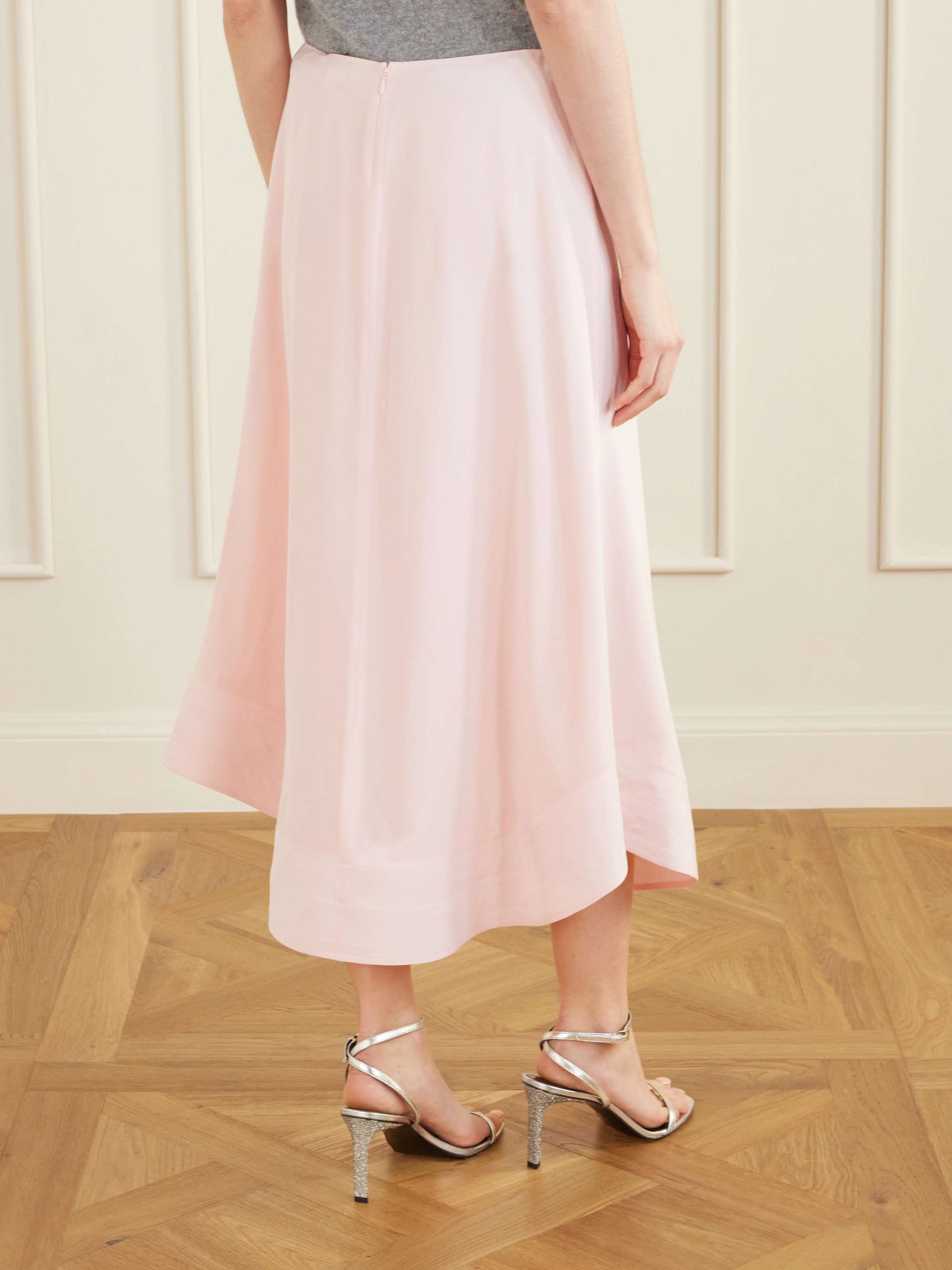 Stella McCartney ロングフレアスカート STELLA MCCARTNEY Silk-crepe midi skirt | NET-A-PORTER