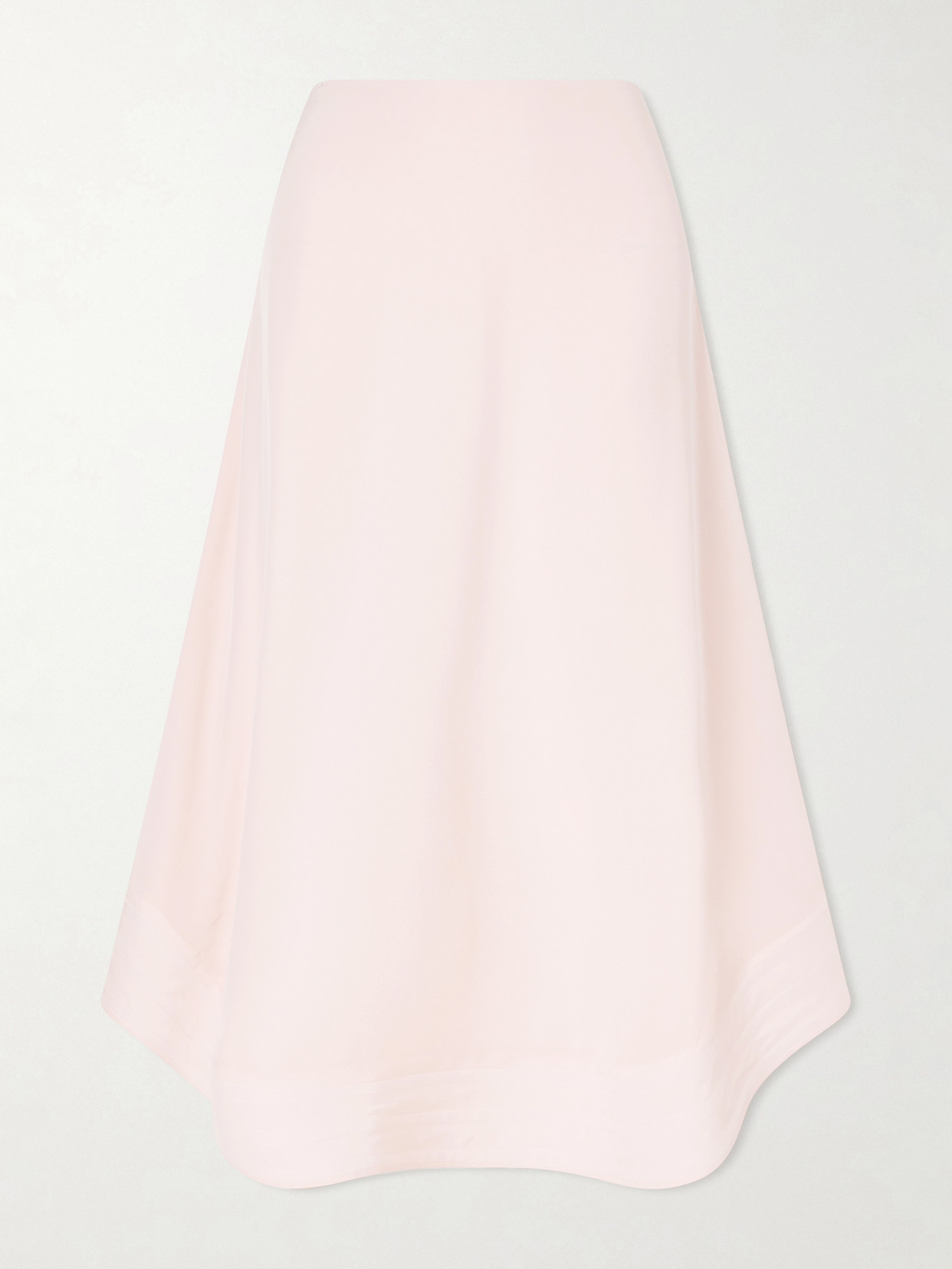 Stella Mccartney Silk-crepe Midi Skirt In Pink
