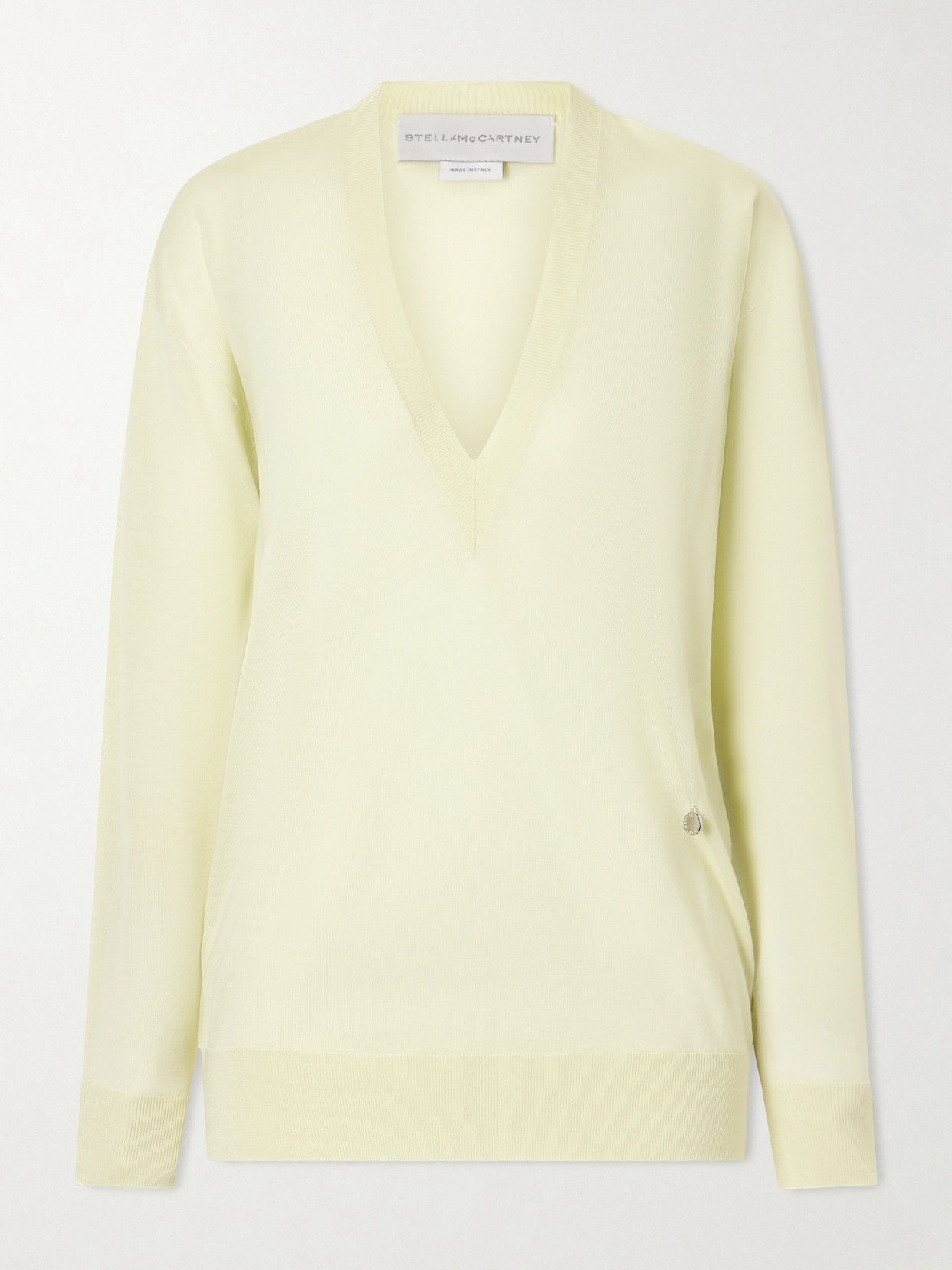 Stella Mccartney Virgin Wool Sweater In Yellow