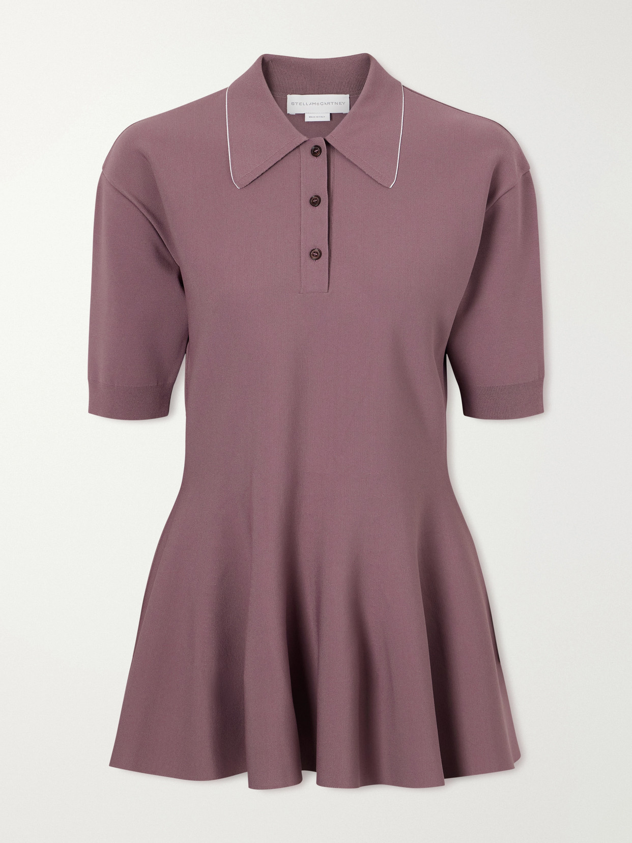 Stella Mccartney Knitted Mini Dress In Purple