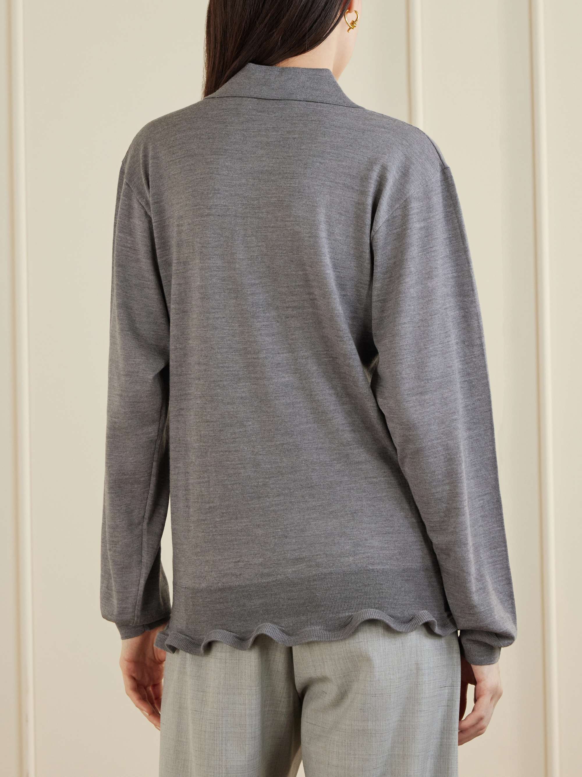 STELLA MCCARTNEY Ruffled wool polo shirt | NET-A-PORTER