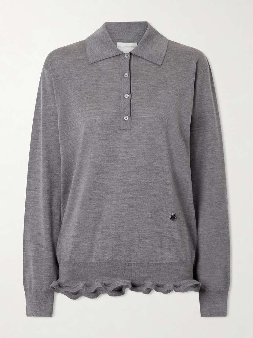 Stella McCartney Ruffled Wool Polo Shirt