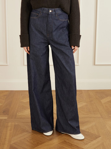Dries Van Noten - Pleated denim wide-leg pants | Plush