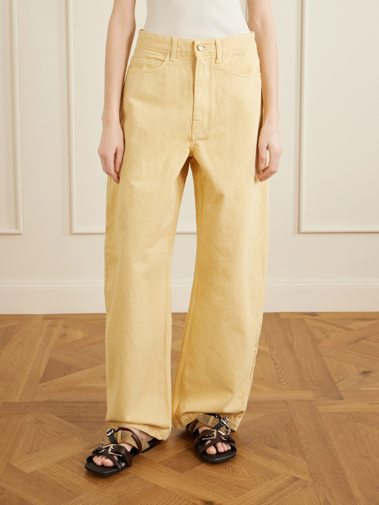 Mid-Rise Wide- Leg