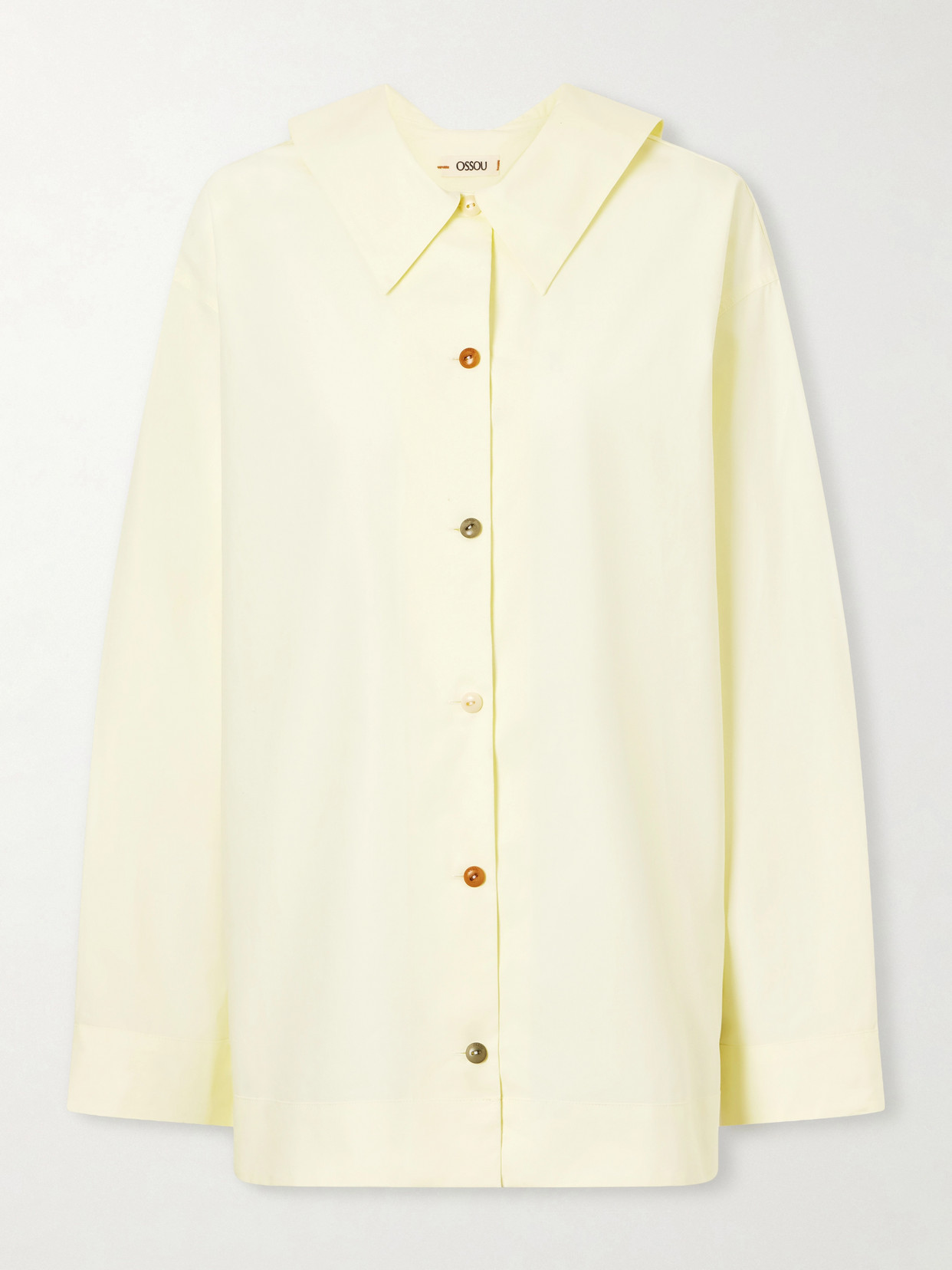 Cove Scarf-Detailed Cotton-Poplin Shirt
