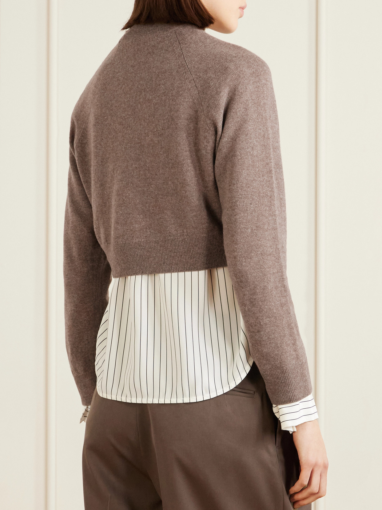 Cropped Wool And Cashmere-Blend Sweater