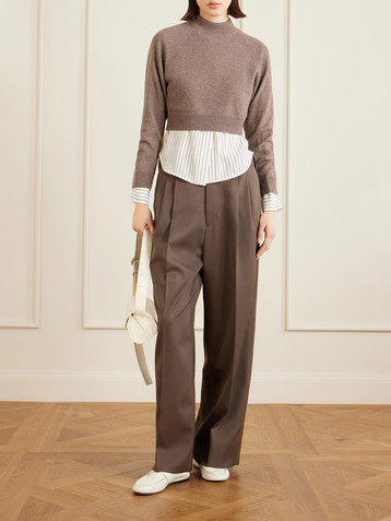 Jil Sander Cropped wool and cashmere-blend sweater