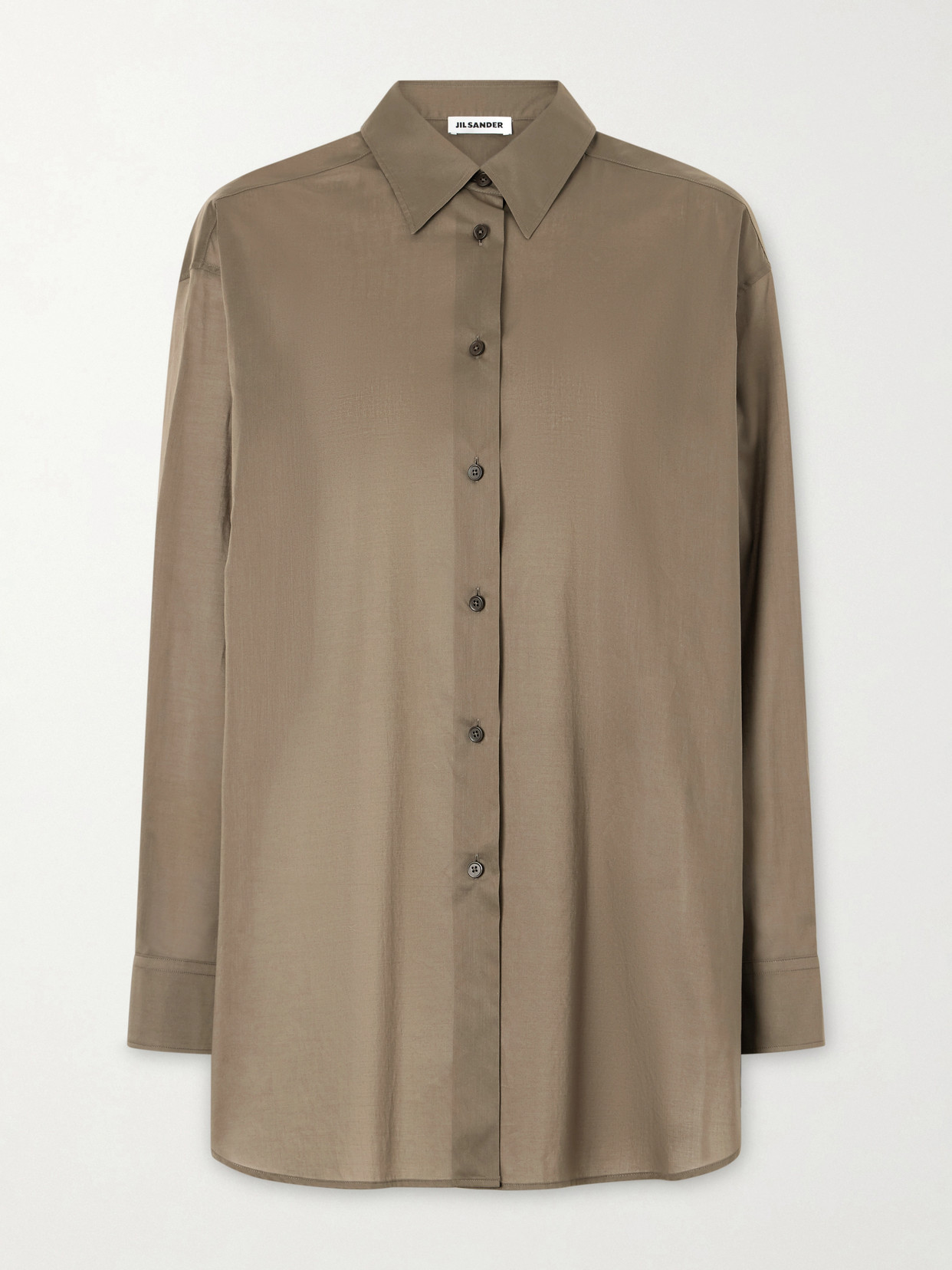 Jil Sander Cotton-poplin Shirt In Green