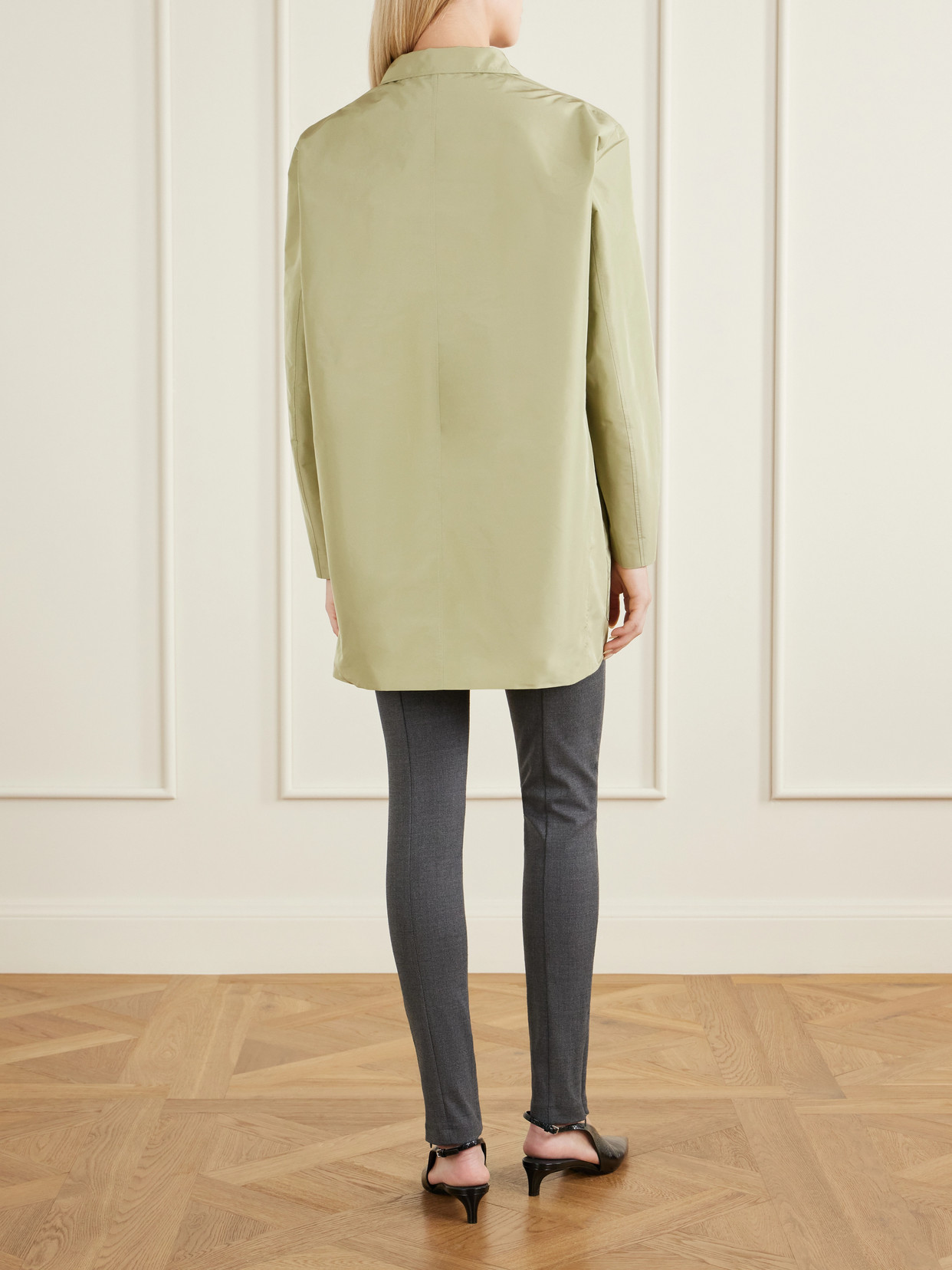 Jil Sander Oversized Shell Jacket In Green