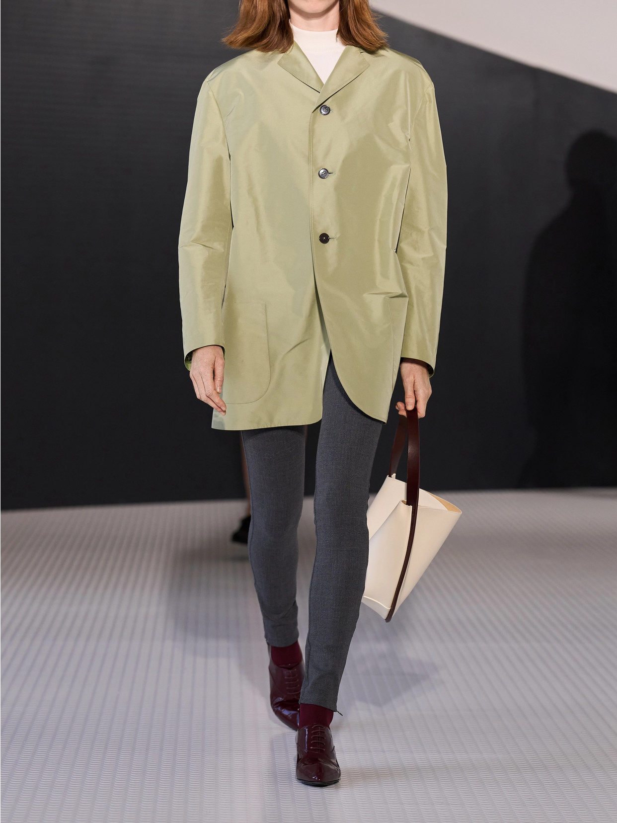 Jil Sander Oversized Shell Jacket In Green