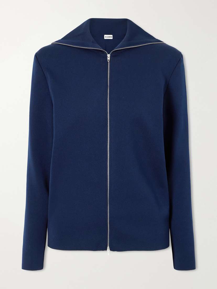 Jil Sander Jersey Zip-up Sweater
