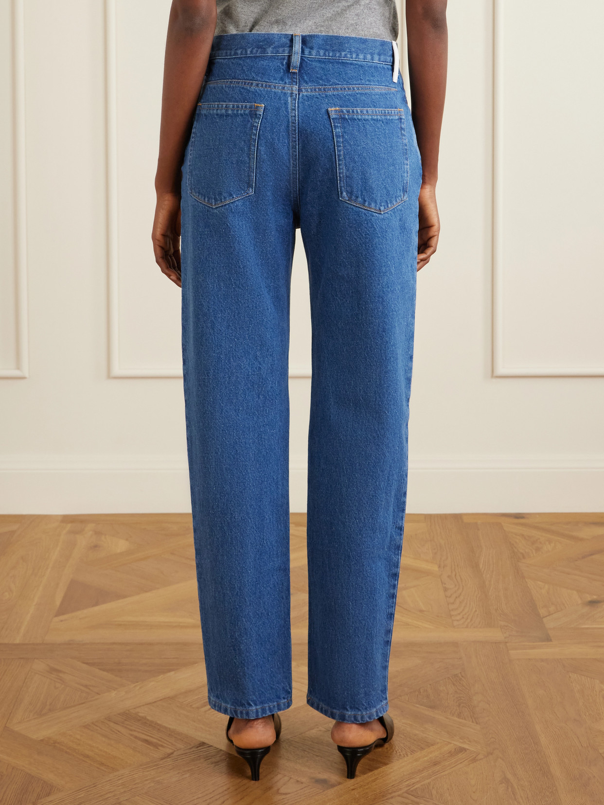 Mid-Rise Tapered Jeans