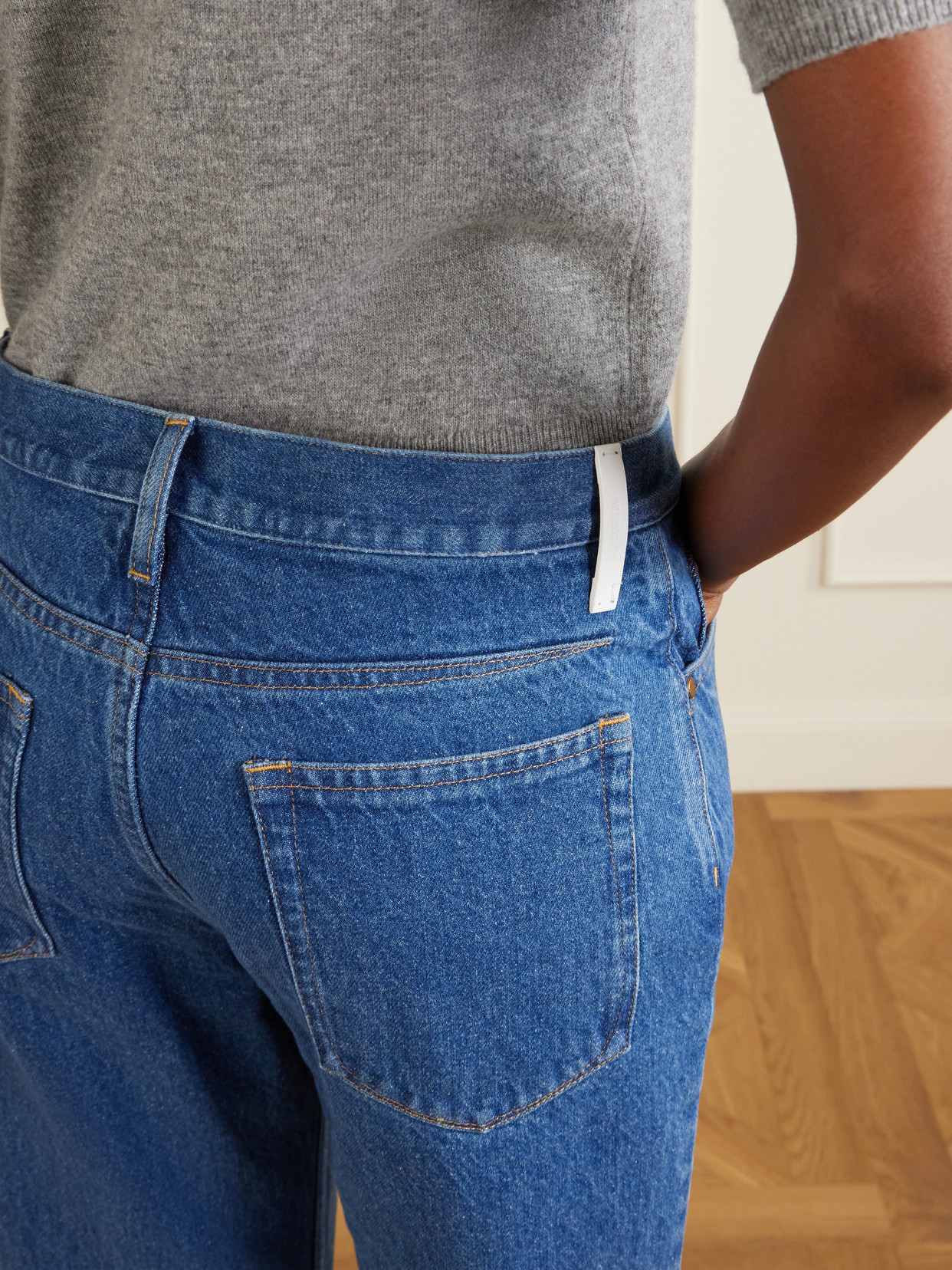 Mid-Rise Tapered Jeans