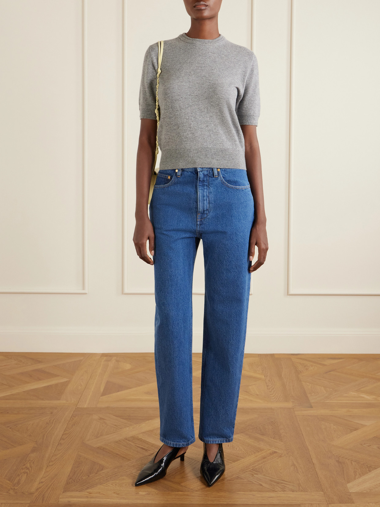 Mid-Rise Tapered Jeans