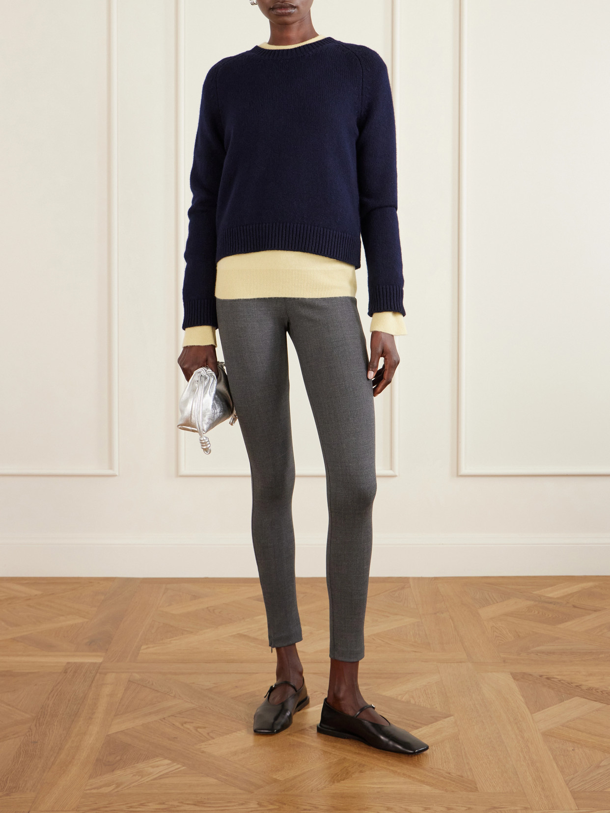 Jil Sander Wool-blend Leggings In Multi