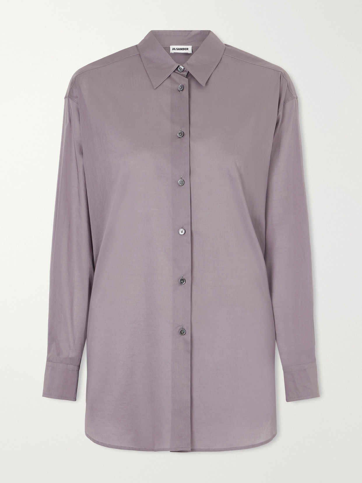 Jil Sander Cotton-poplin Shirt In Gray