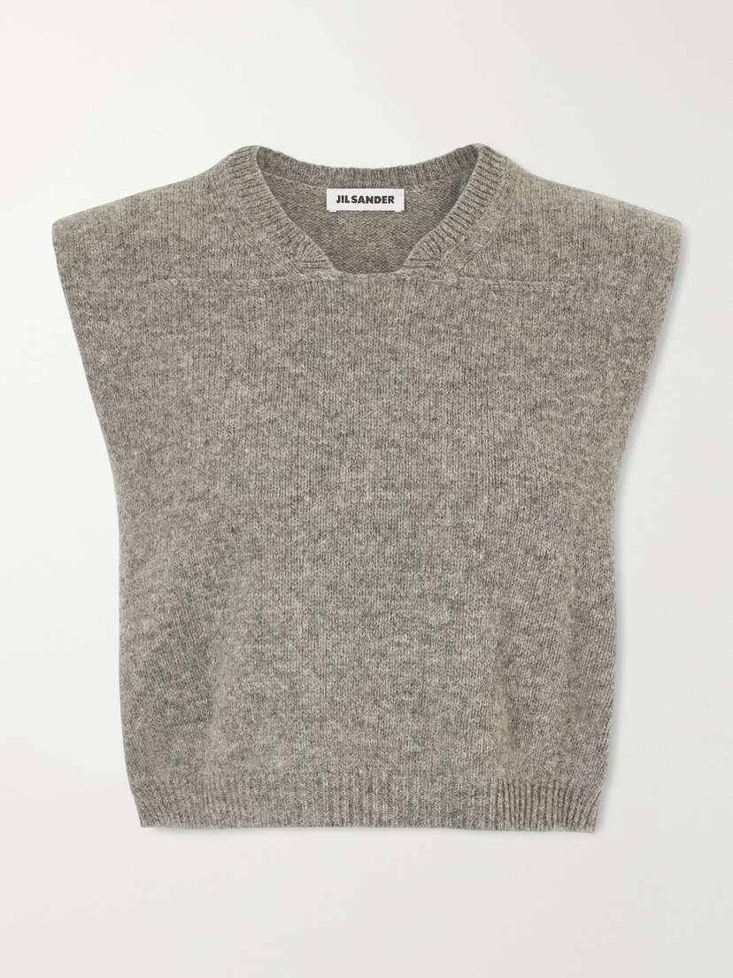Jil Sander Cropped Wool-blend Sweater Vest