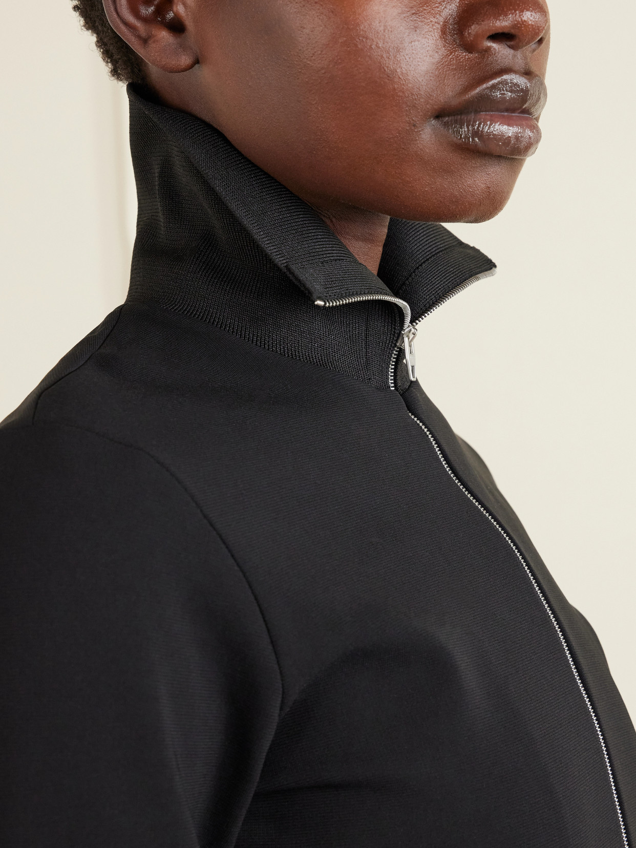 Cropped Crepe Jacket