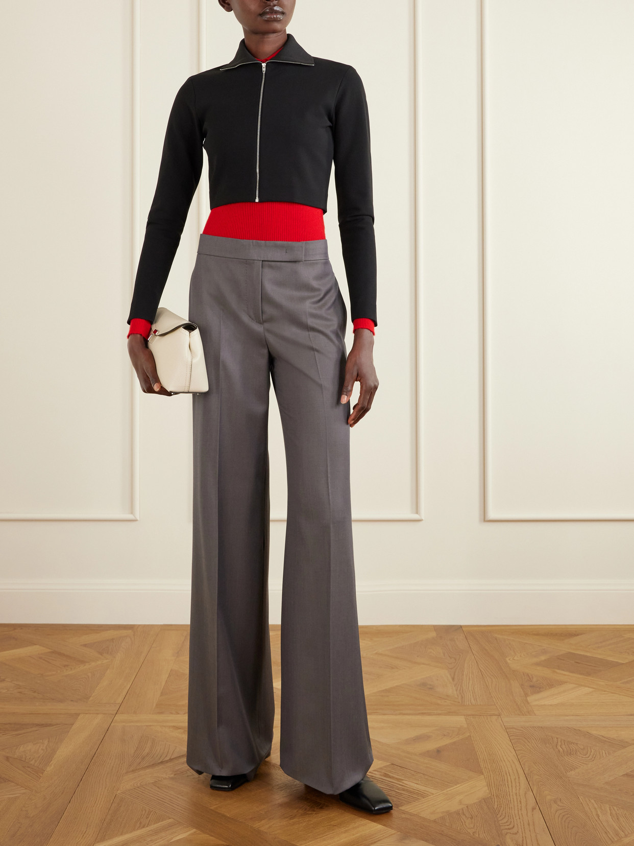 Cropped Crepe Jacket