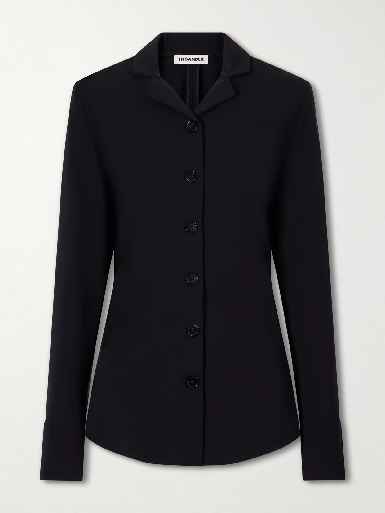 Jil Sander Crepe-jersey Shirt In Black
