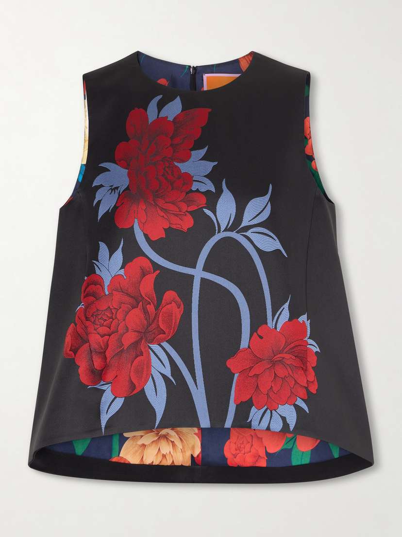 La DoubleJ La Scala Floral-jacquard Top