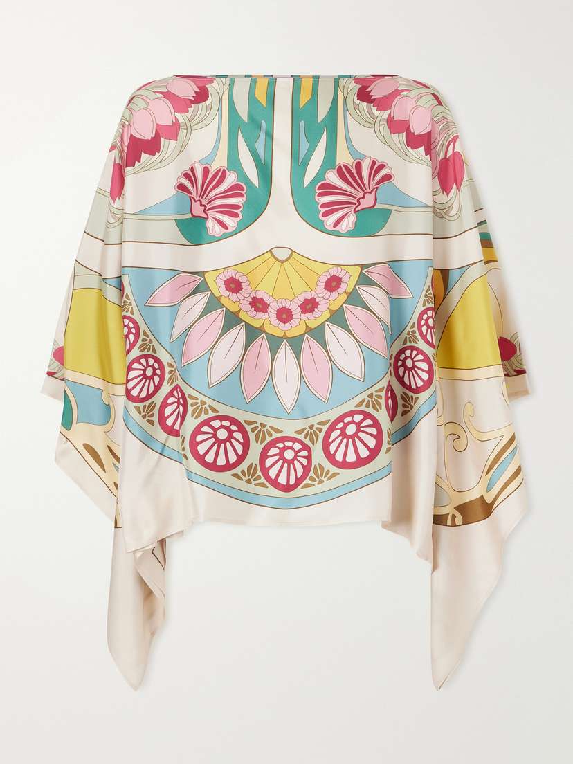 La DoubleJ Printed Silk-twill Blouse