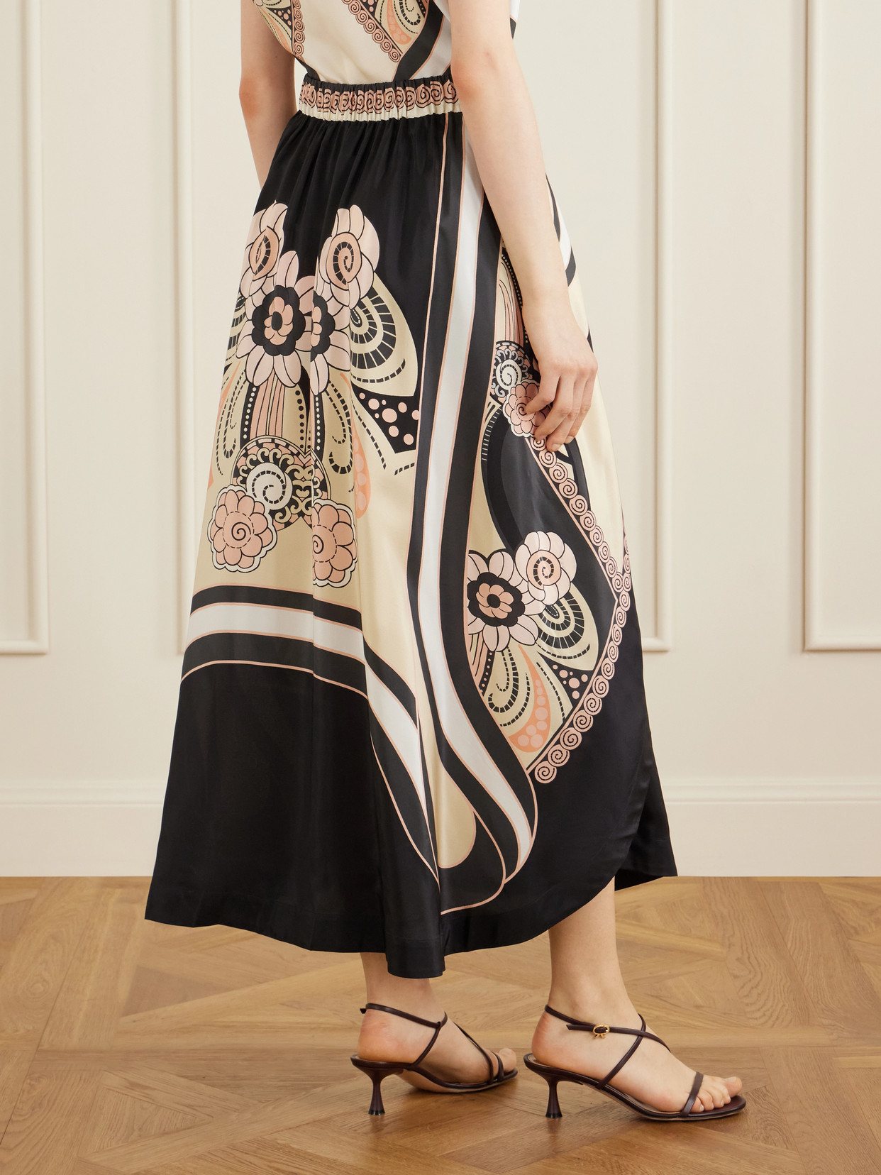 Printed Silk-Voile Maxi
