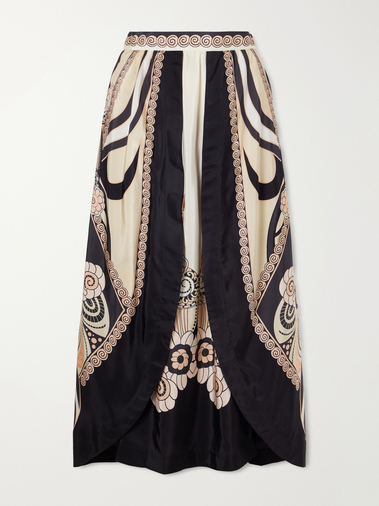 La Doublej Printed Silk-voile Maxi Skirt In Multi
