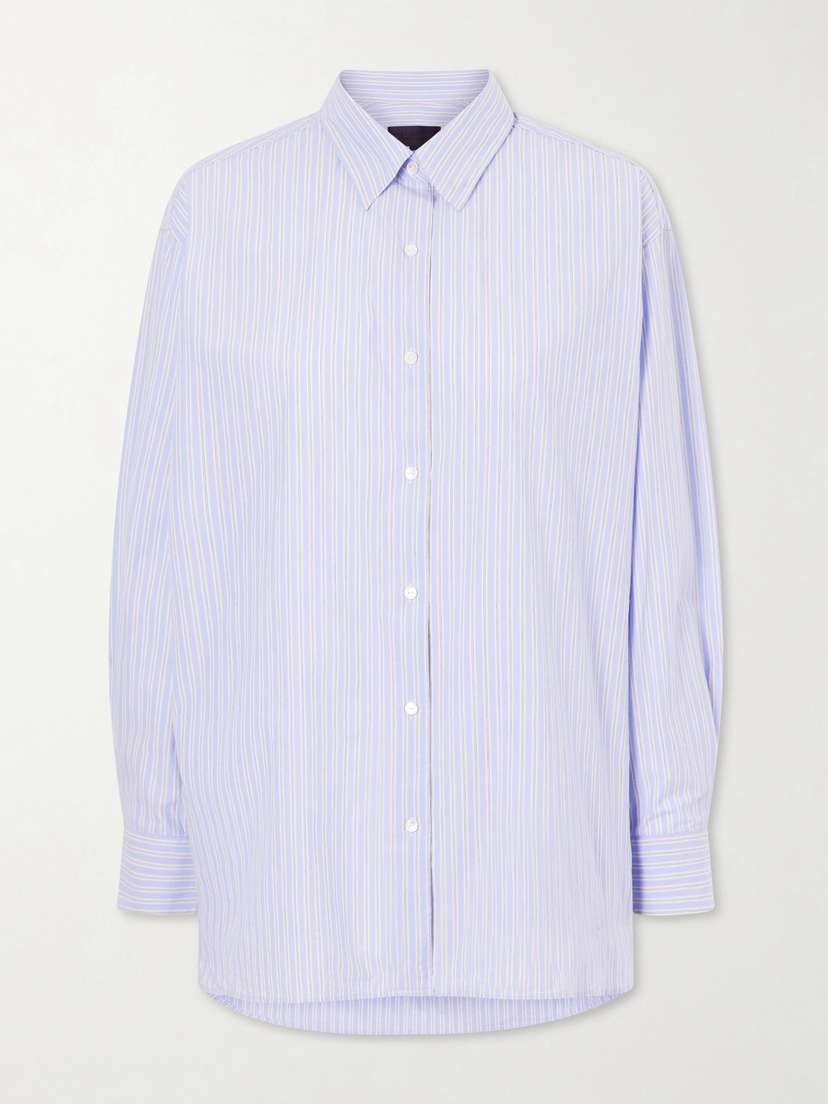 Nili Lotan Yorke Striped Cotton Shirt