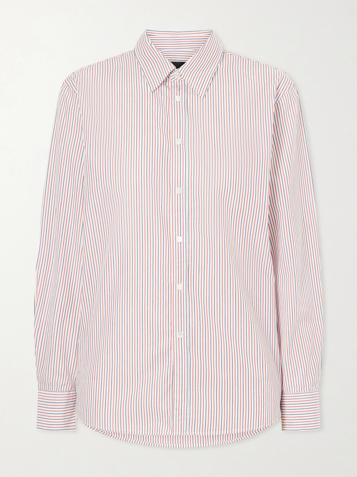 Nili Lotan Raphael Striped Cotton Shirt In Pink