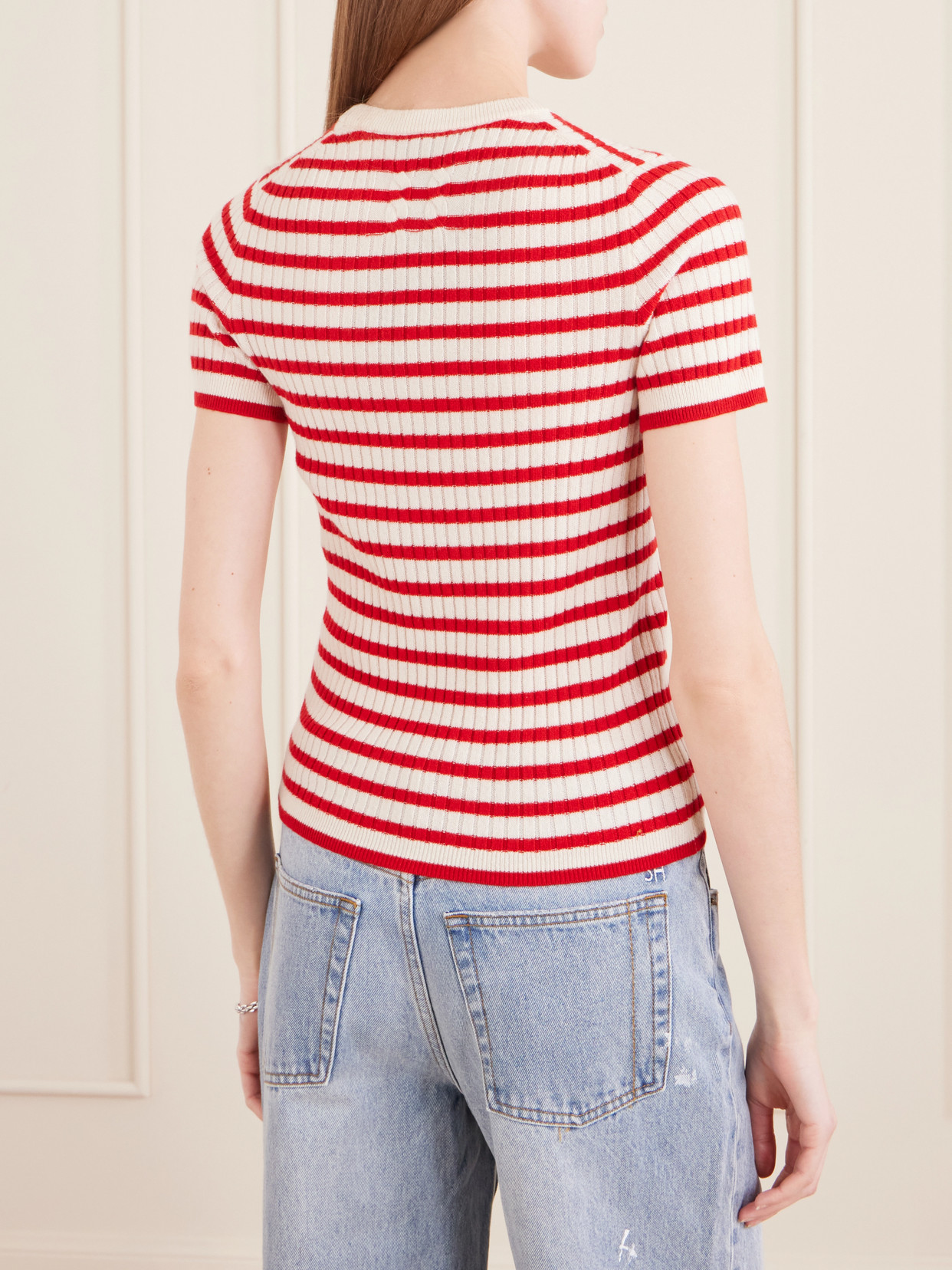 Alita Striped Cashmere T-Shirt
