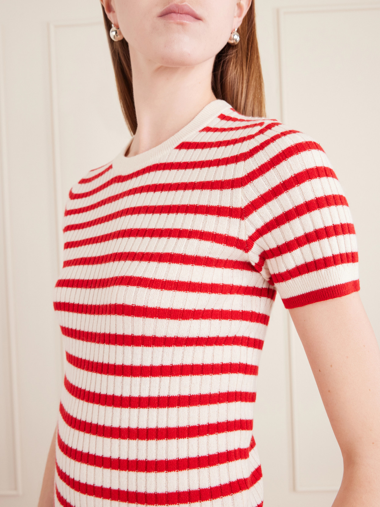 Alita Striped Cashmere T-Shirt