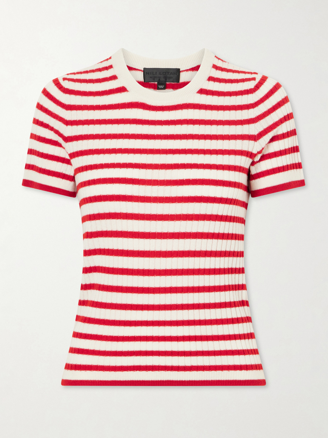 Alita Striped Cashmere T-Shirt