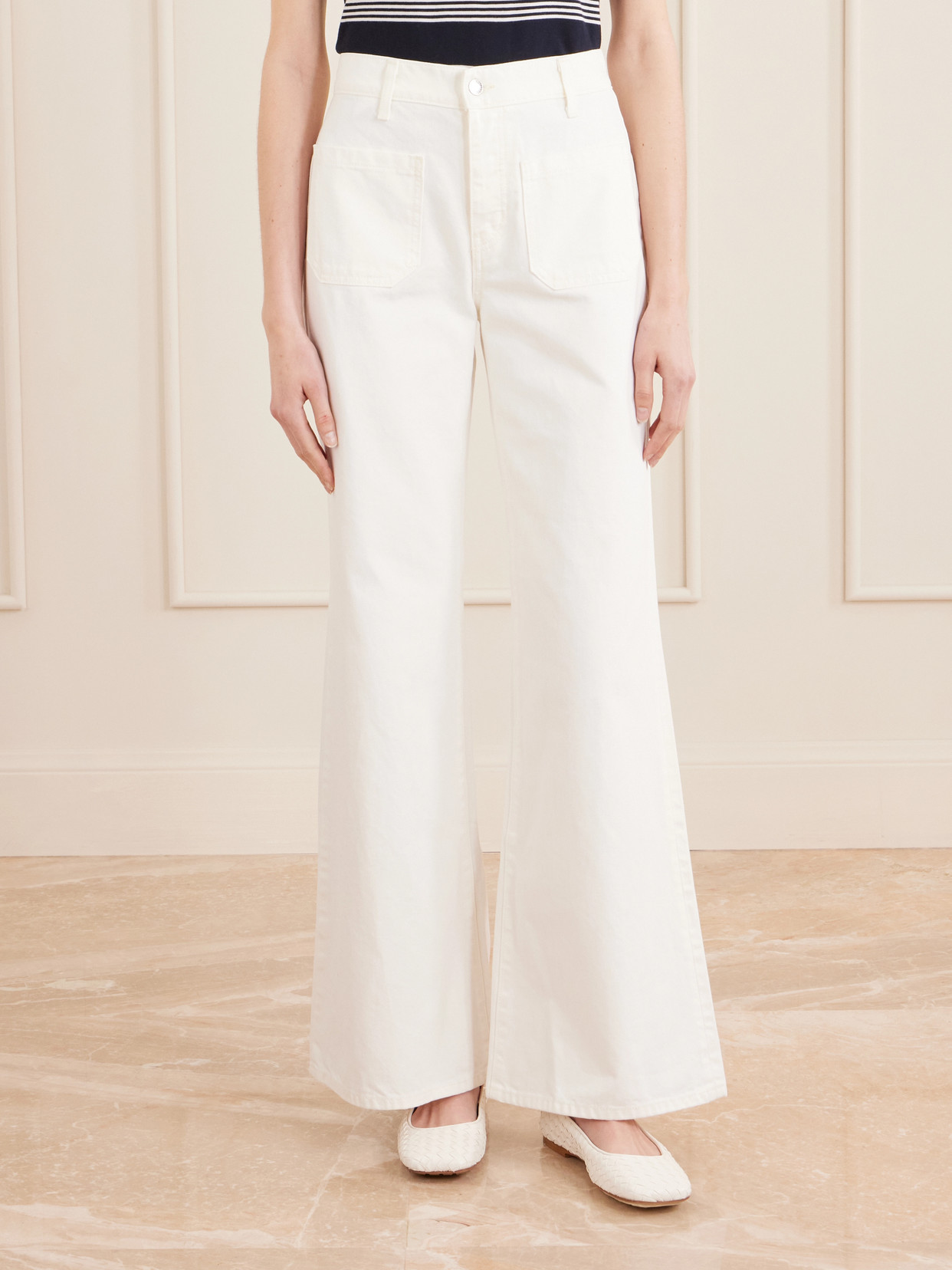 Florence High-Rise Distressed Flared Jeans