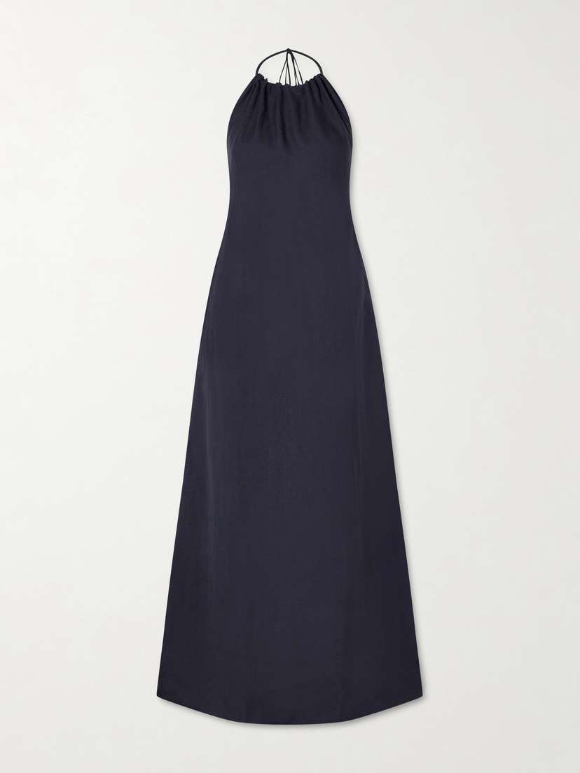 Nili Lotan Lelia Open-back Linen-voile Halterneck Maxi Dress | Thumbnail 5