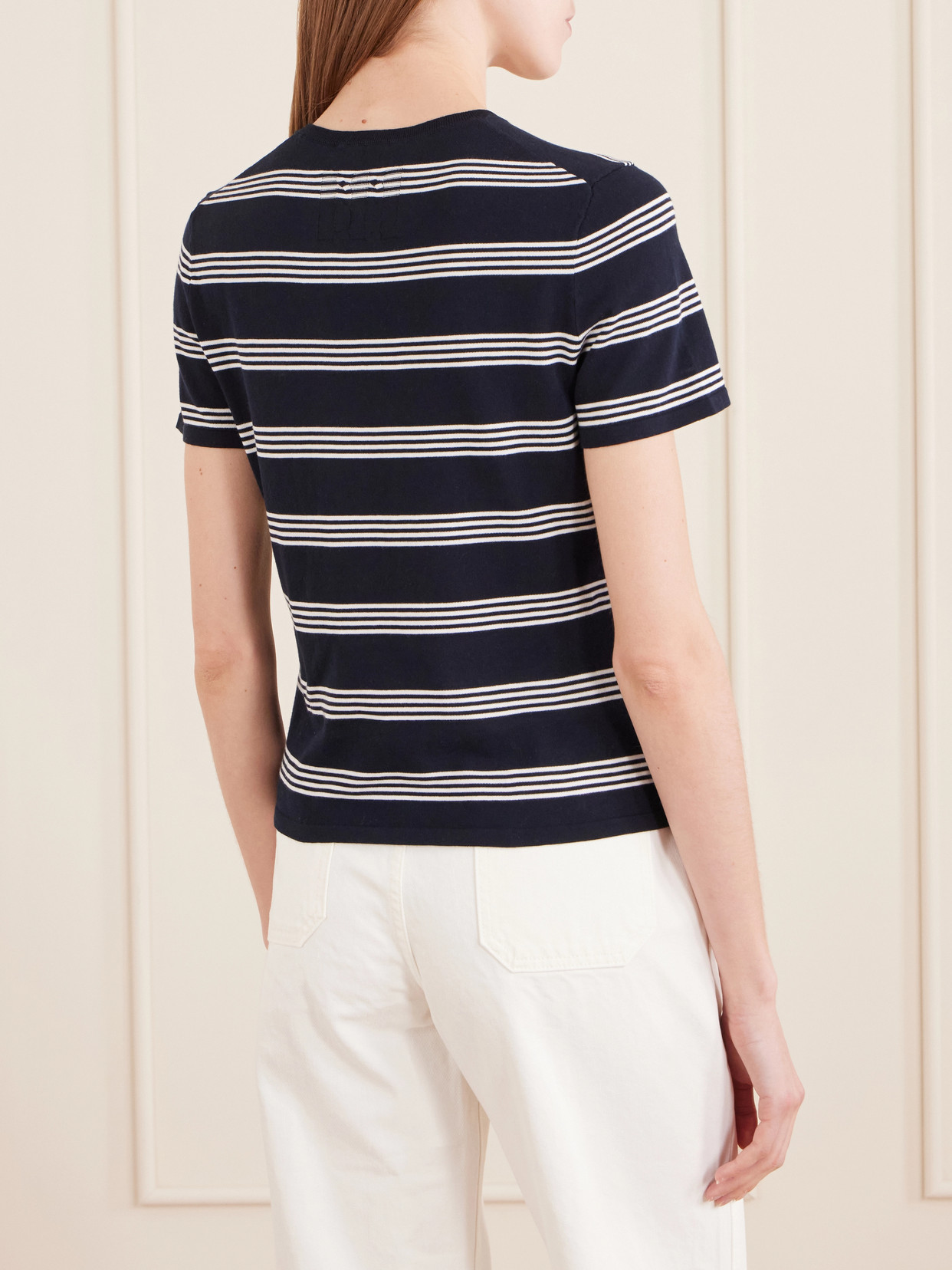 Lansie Striped Cotton-Jersey T-Shirt