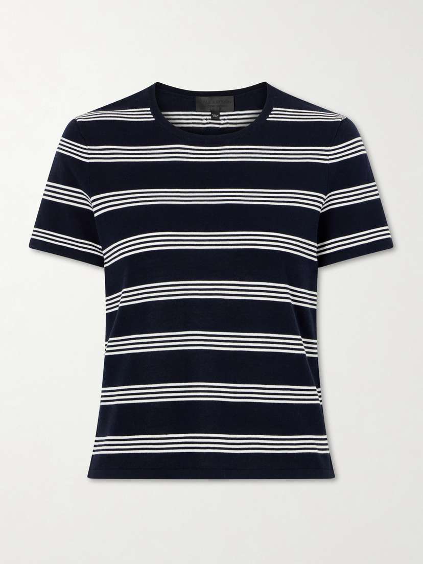 Nili Lotan Lansie Striped Cotton-jersey T-shirt