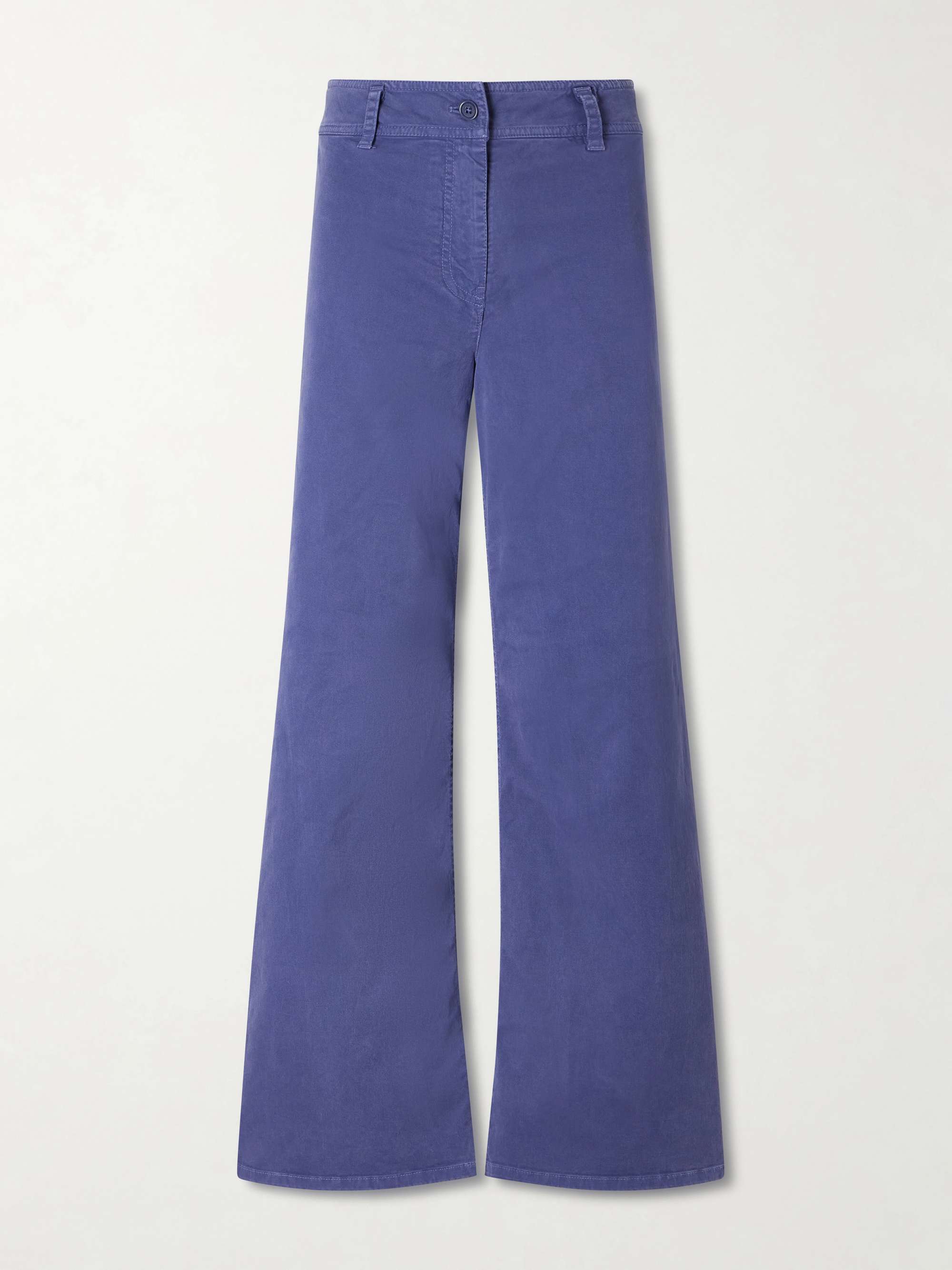 NILI LOTAN Megan cotton-blend twill wide-leg pants