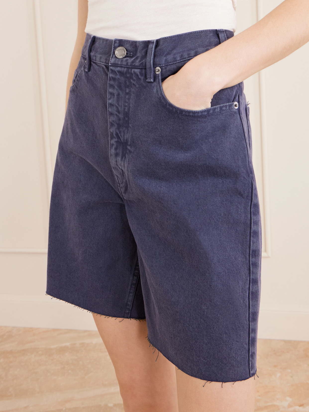 Russel Frayed Denim Shorts
