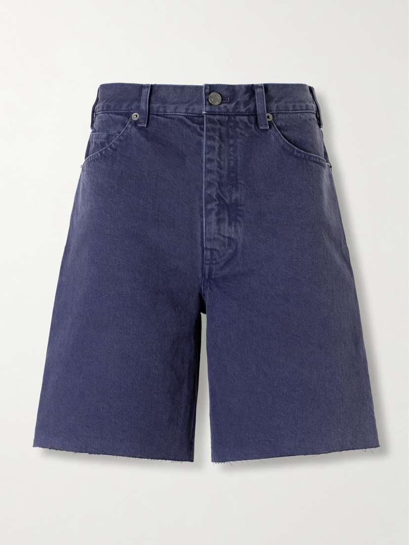 Nili Lotan Russel Frayed Denim Shorts
